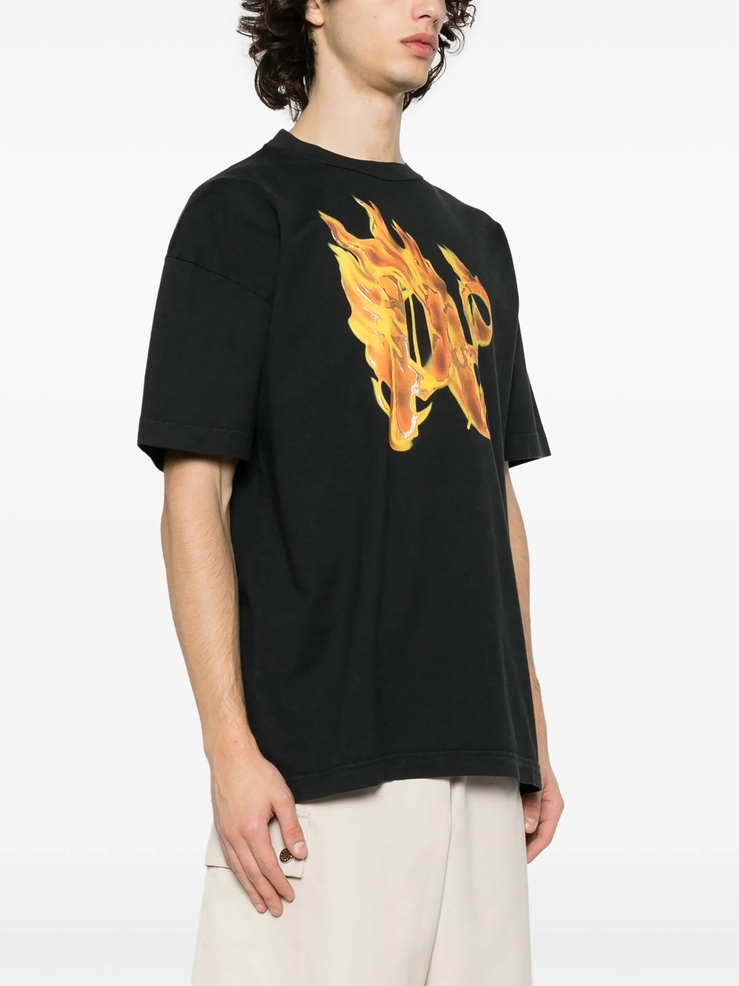 Palm Angels Playera Burning Con Monograma Estampado
