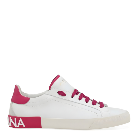 Dolce & Gabbana Portofino White/Pink Leather
